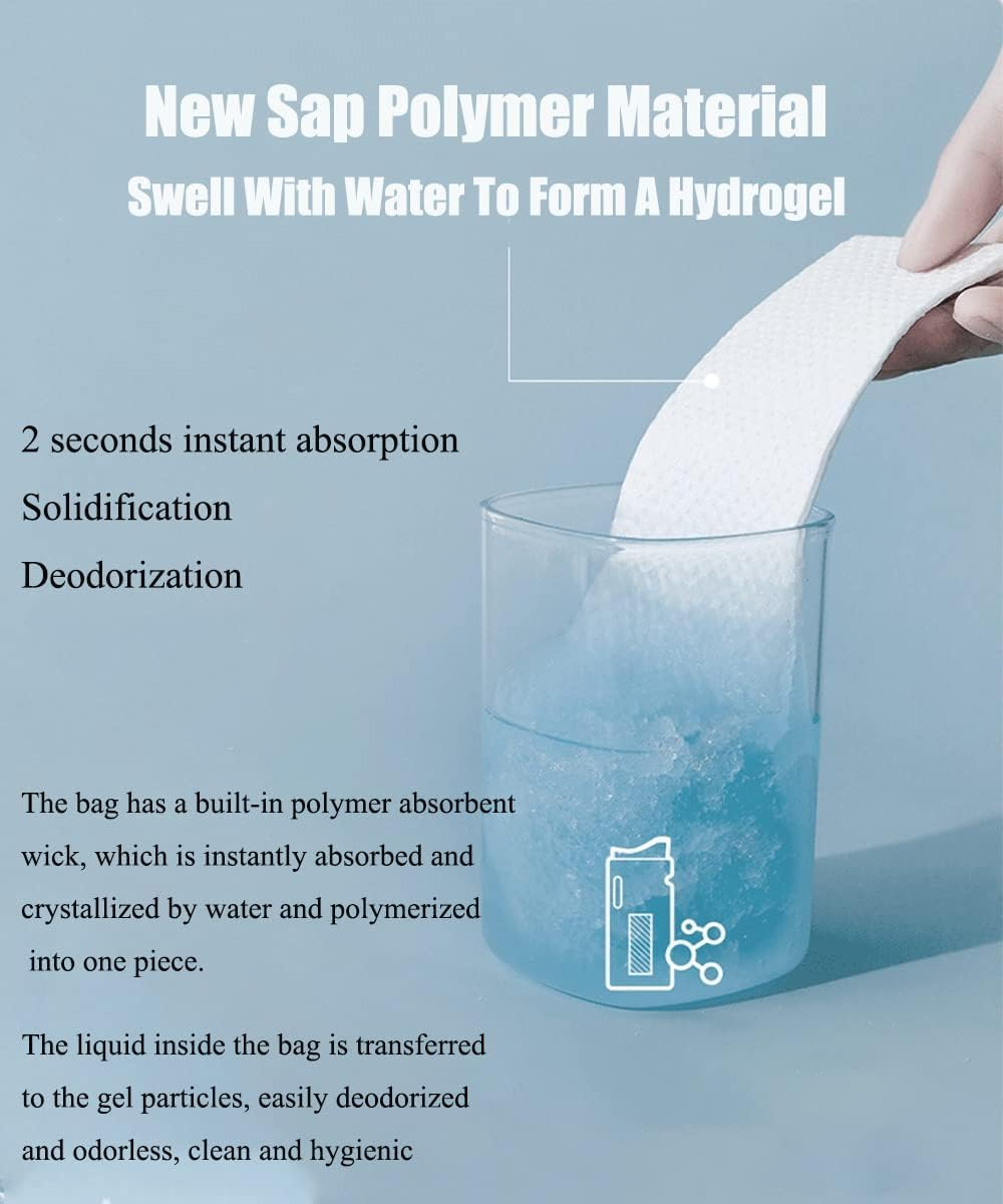 Disposable Urine Bags (10Pcs/700Ml) Disposable Urine Bags Travel Urine Bags Toilet Traffic Jam Emergency Portable Toilet for Men Women Children Patients (White A) image number 2