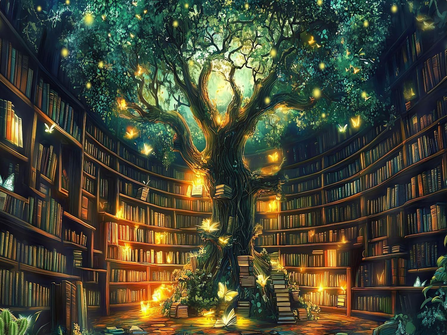 DIY Diamond Painting Art Kit for Adults, 5D Diamond Painting Kits, Diamond Painting Kit, Diamond Art - Flowers and Black Cats, Cat Diamond Painting,Home Wall Decoration [11.8X15.7 Inches]