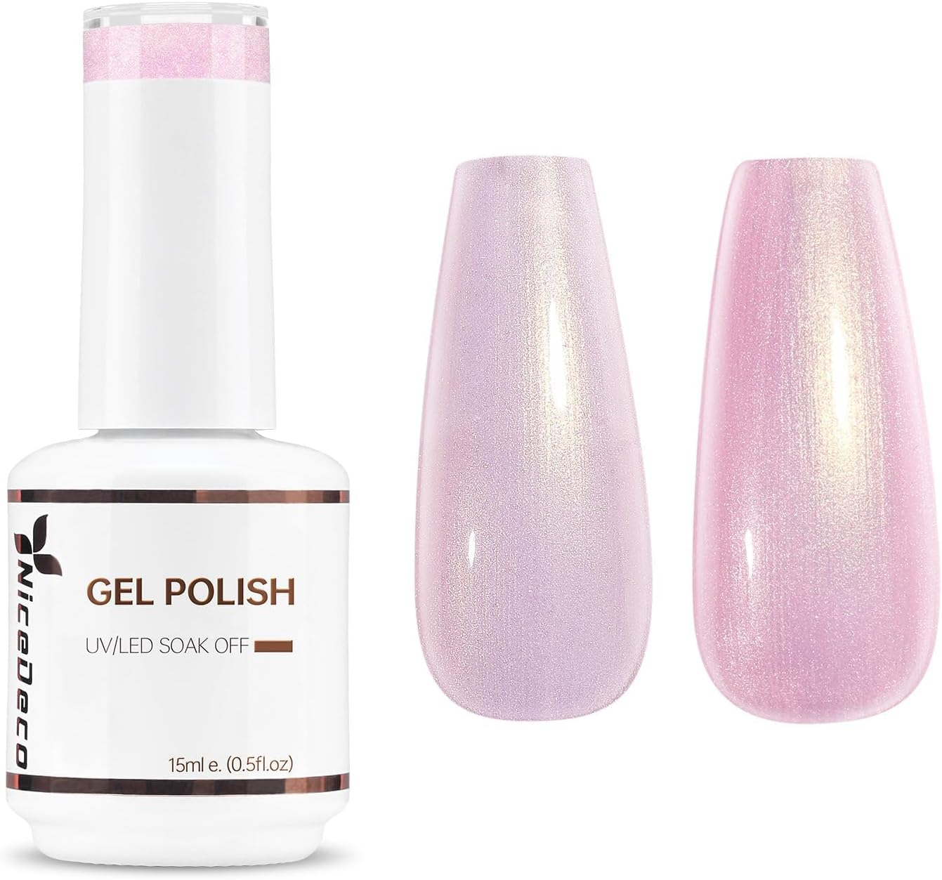 Nicedeco Hema Free Gel Nail Polish Cruelty Free Vegan 1 Pcs 15Ml Pearlescent Gel Polish Soak off LED U V Gel for Nail Art Manicure Salon DIY - 001