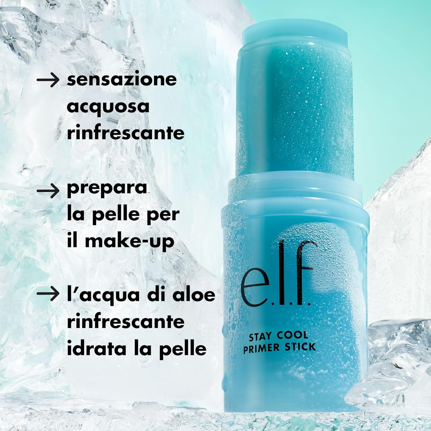 E.L.F. Stay Cool Primer Stick, Hydrating Gel Primer Preps Skin for Makeup, Imparts a Cooling Feel, Infused with Aloe Water, Vegan & Cruelty-Free image number 2