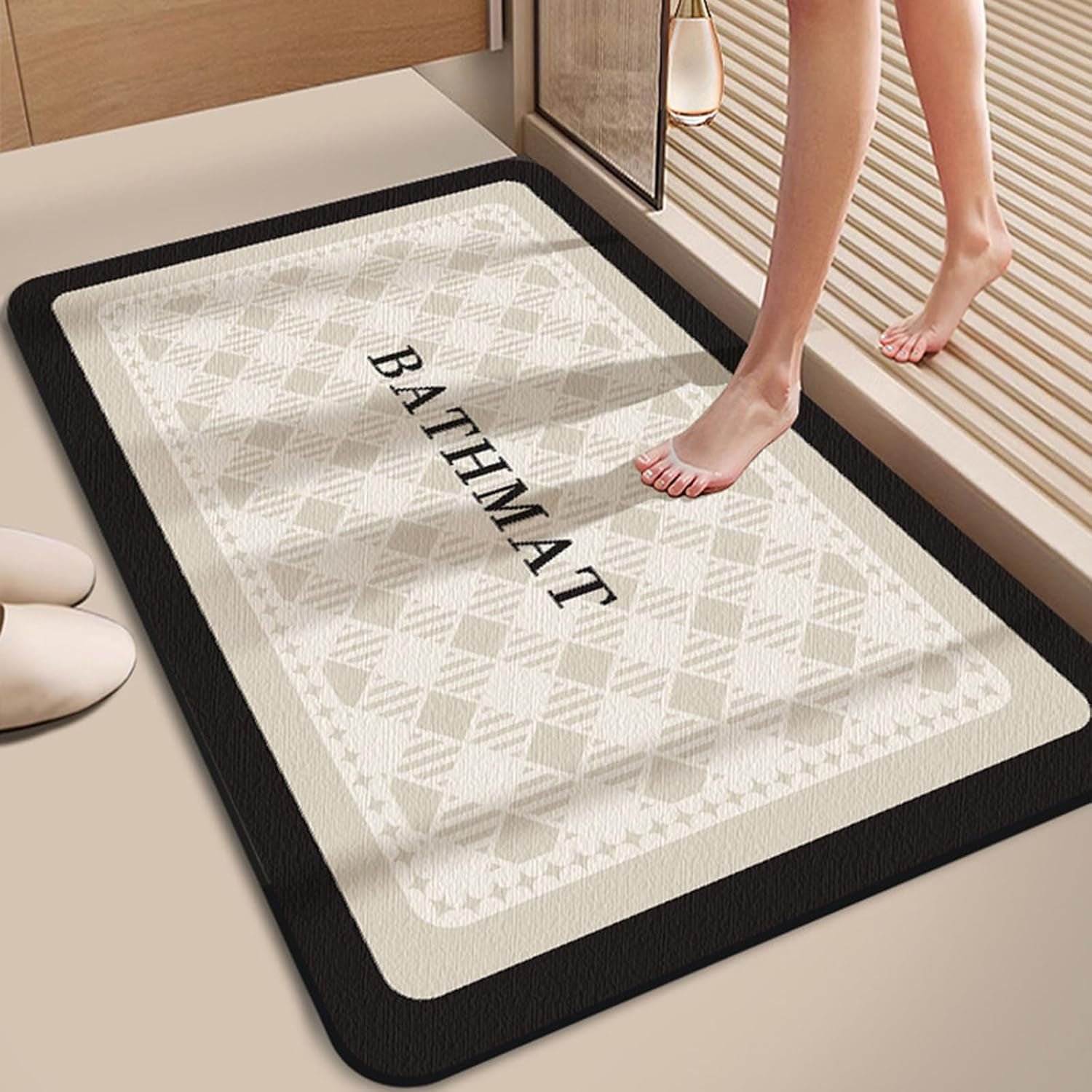 DEARART Bath Mat Bathroom Rug 80 X 50Cm, Non Slip Absorbent Rugs, Thick Mats Carpet for Bathroom Floor Water Absorption, Comfortable and Dry Quickly, Set-3 image number 6