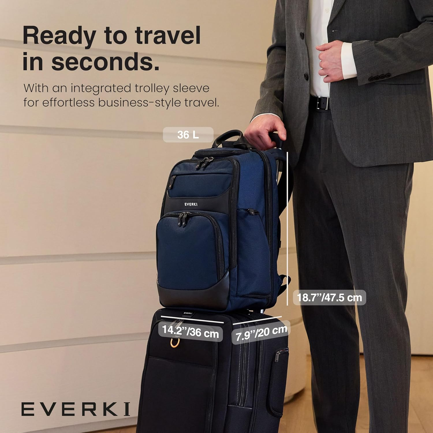 Everki Onyx Premium Business Executive Laptop Backpack image number 6
