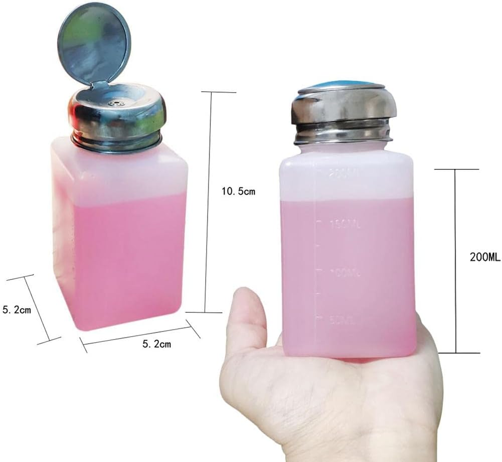 2X Nail Polish Makeup Remover Press Bottle Solvent Pump Dispenser