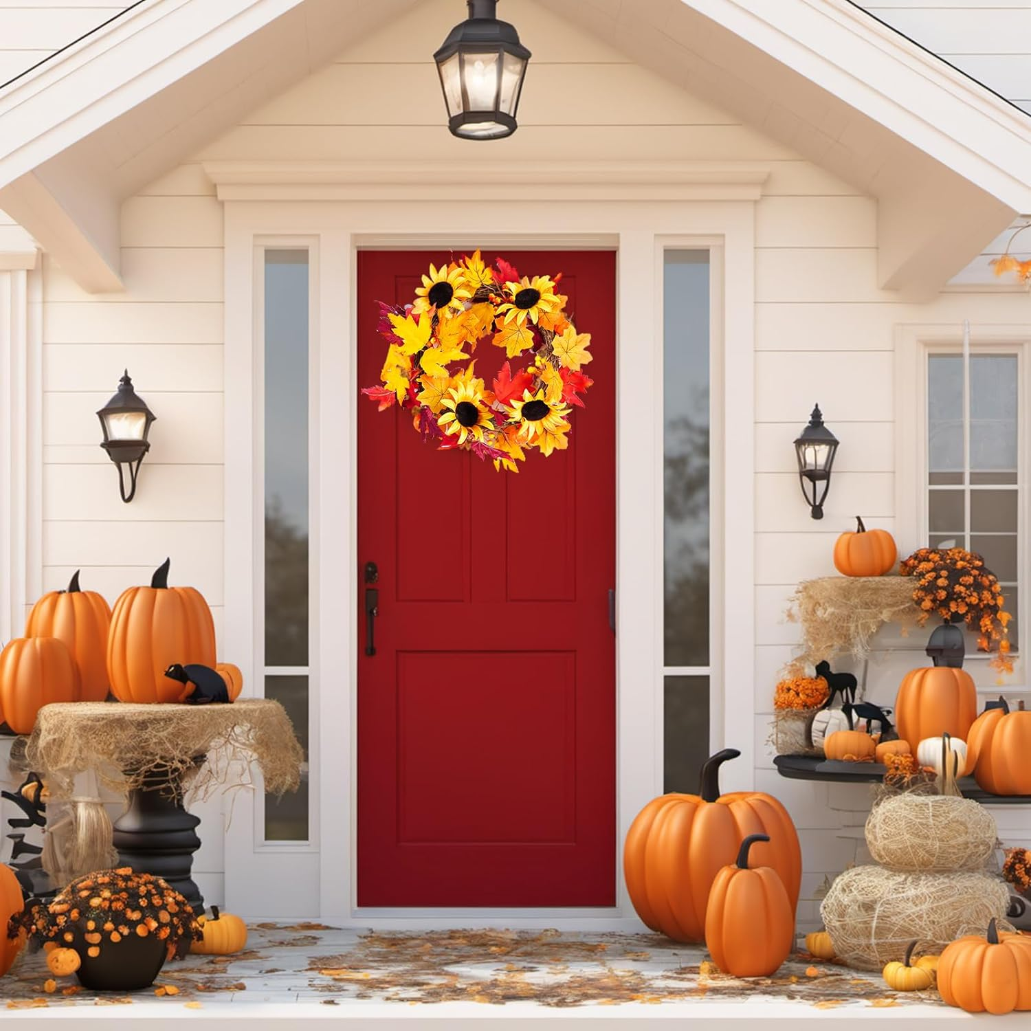 Grapevine Wreath Set, Marrywindix 1 Piece Natural Vine Branch Wreath Christmas DIY Rattan Wreath Garland for Christmas Holiday Craft Wedding Decor (14 In.) image number 5