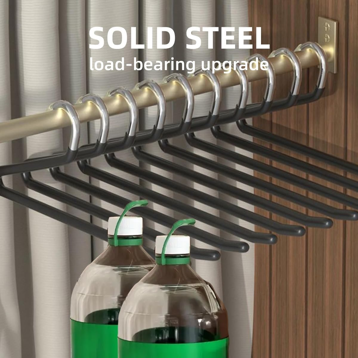 AIMALL 10-Pack Goose-Shaped Non-Slip Stainless Steel Pants Rack Space-Saving 13.77In X 4.33In for Closet Organization image number 6