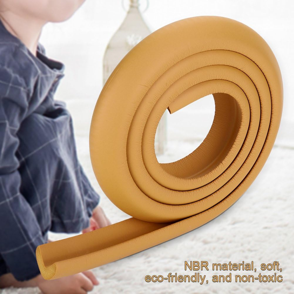 Baby Proofing Edge and Corner Guards 2M Kids Safety Protector Toddlers Kids Child Children Protector for Fireplace, Table, Stair, Cabinet Home(Brown) image number 6