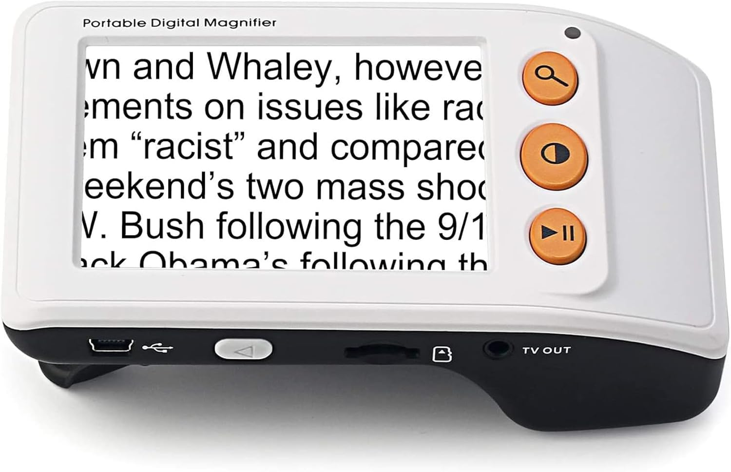 AUTENS 3.5" Portable Digital Video Magnifier, Handheld with 2X-25X Zoom, 8 Color Modes & TV Output, Electronic Reading Aid for Low Vision, Foldable Stand, Carrying Bag Included