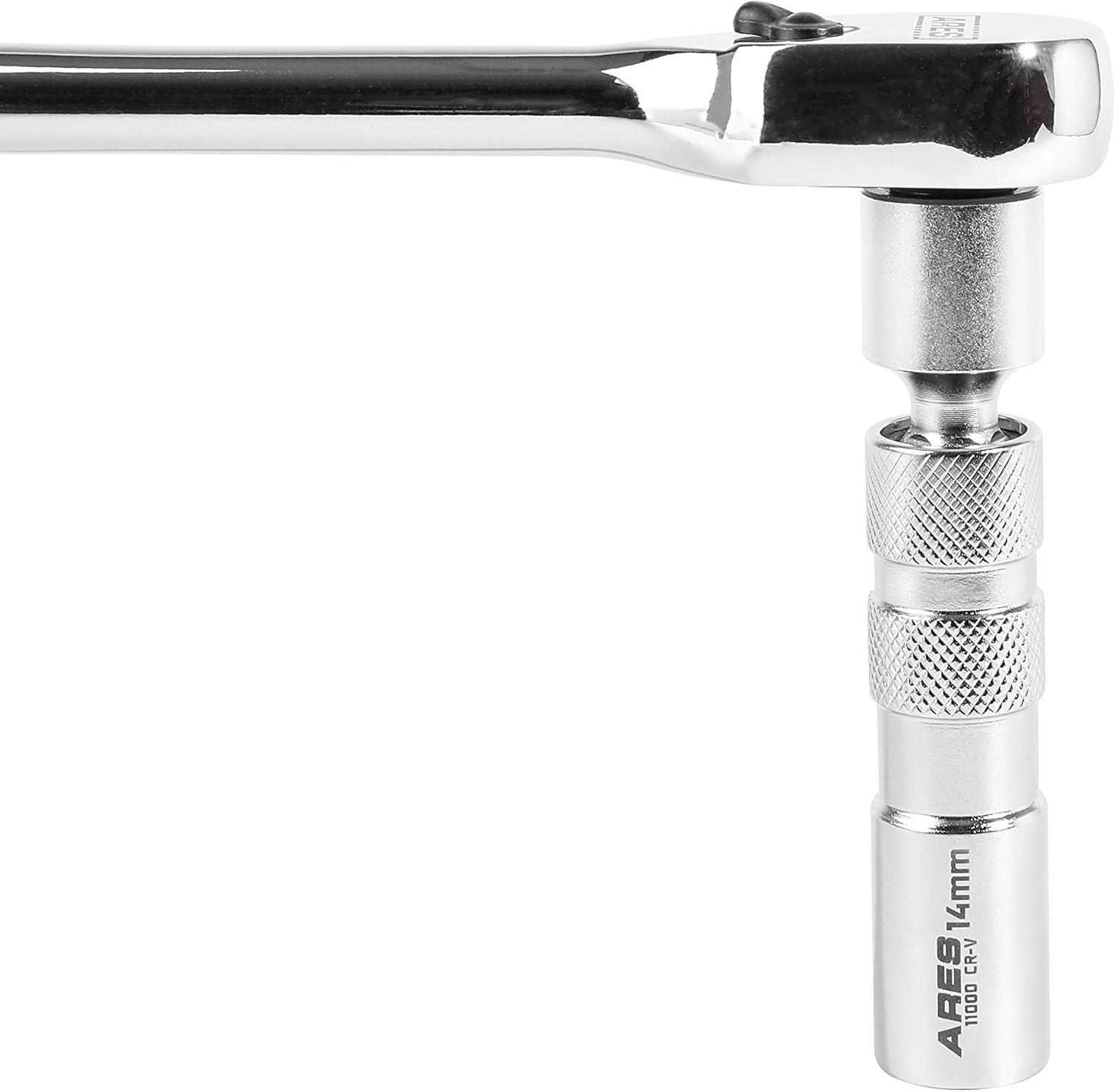 ARES 11000-14Mm Thin Wall Magnetic Swivel Spark Plug Socket - 3/8-Inch Drive 12-Point Spark Plug Socket - Walls 2Mm Thinner than Standard Spark Plug Sockets image number 3
