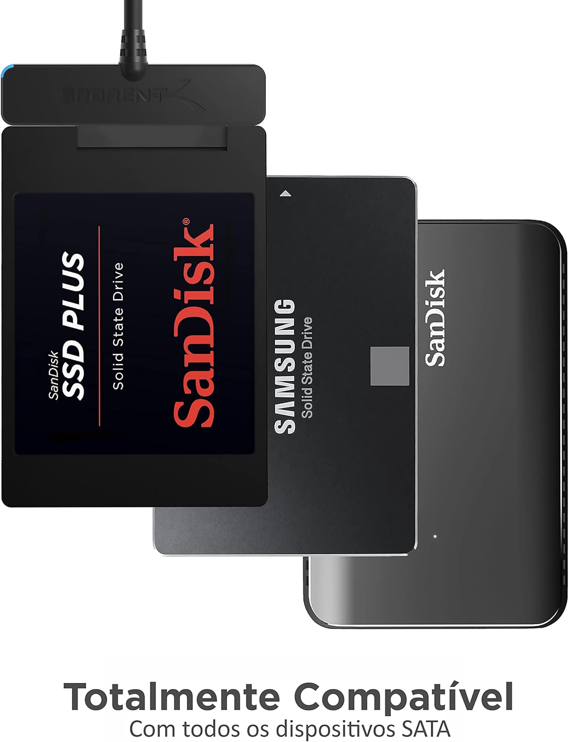 Sabrent USB 3.0 to SSD / 2.5-Inch SATA I/Ii/Iiihard Drive Adapter (EC-SSHD) image number 4