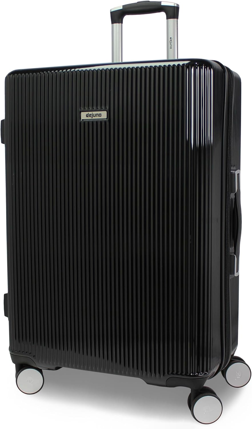 World Traveler Dejuno Monarch Lightweight Hardside Polycarbonate Expandable Spinner Luggage with TSA Lock, Titanium, 20-Inch Carry-On, Dejuno Monarch Lightweight Hardside Polycarbonate Expandable