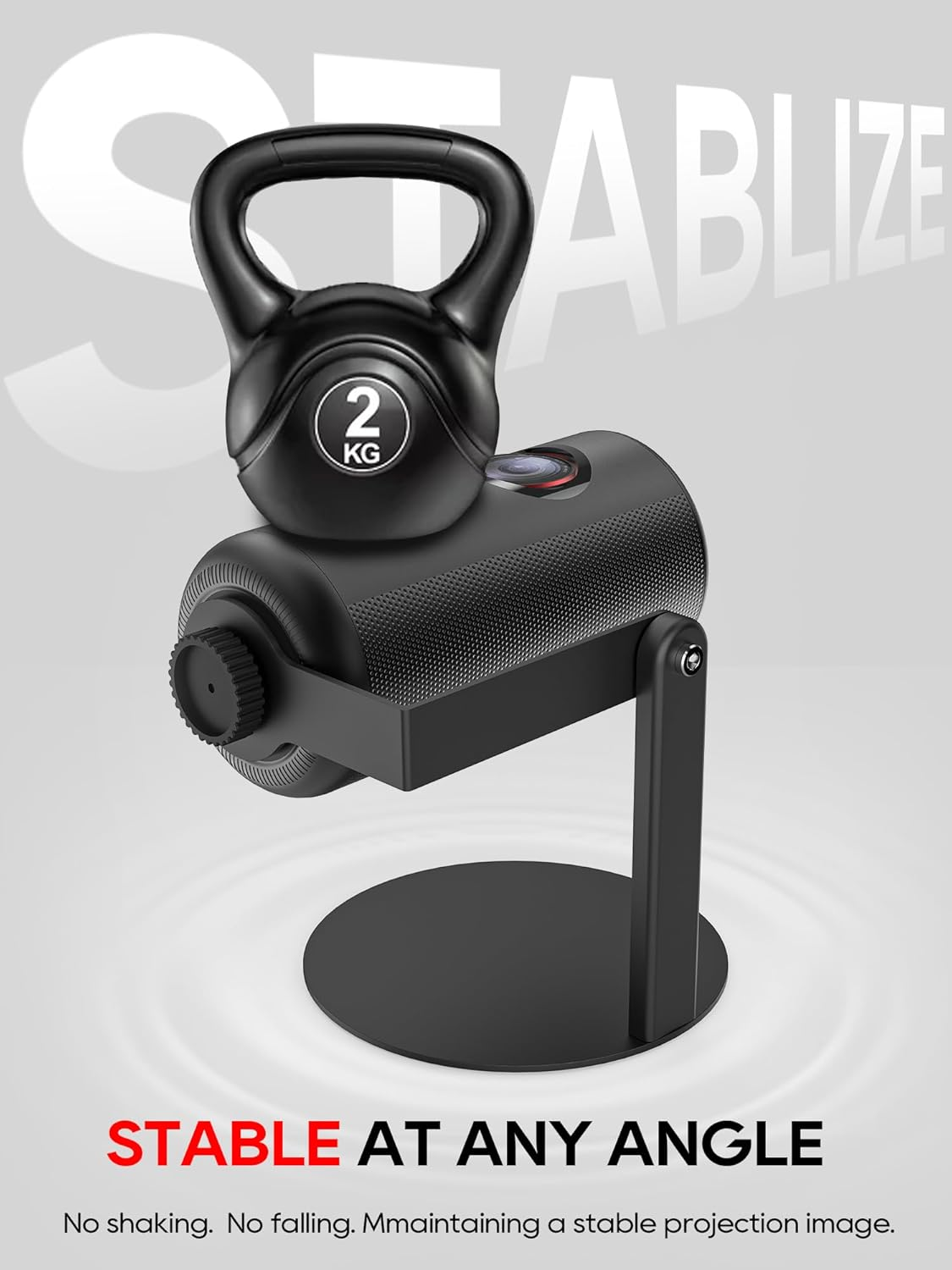 Haweah Projector Stand for Nebula Capsule Series & XGIMI Halo+(New) Works with Capsule 3/Air/Pro, Mini Projectors | Ceiling & Wall Projection, Height Adjustable, 360&deg; Rotation | 1/4-Inch Screw(A-Black image number 1