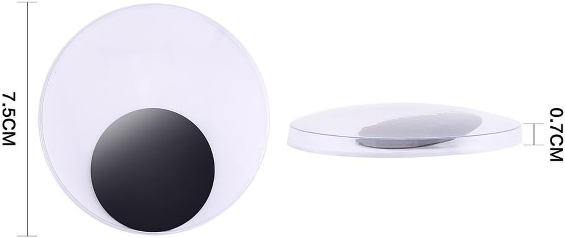 DECORA 3 Inch Large Sized Plastic Wiggle Googly Eyes with Self Adhesive for Crafts Set of 4 - 2Pcs 7Inch image number 4