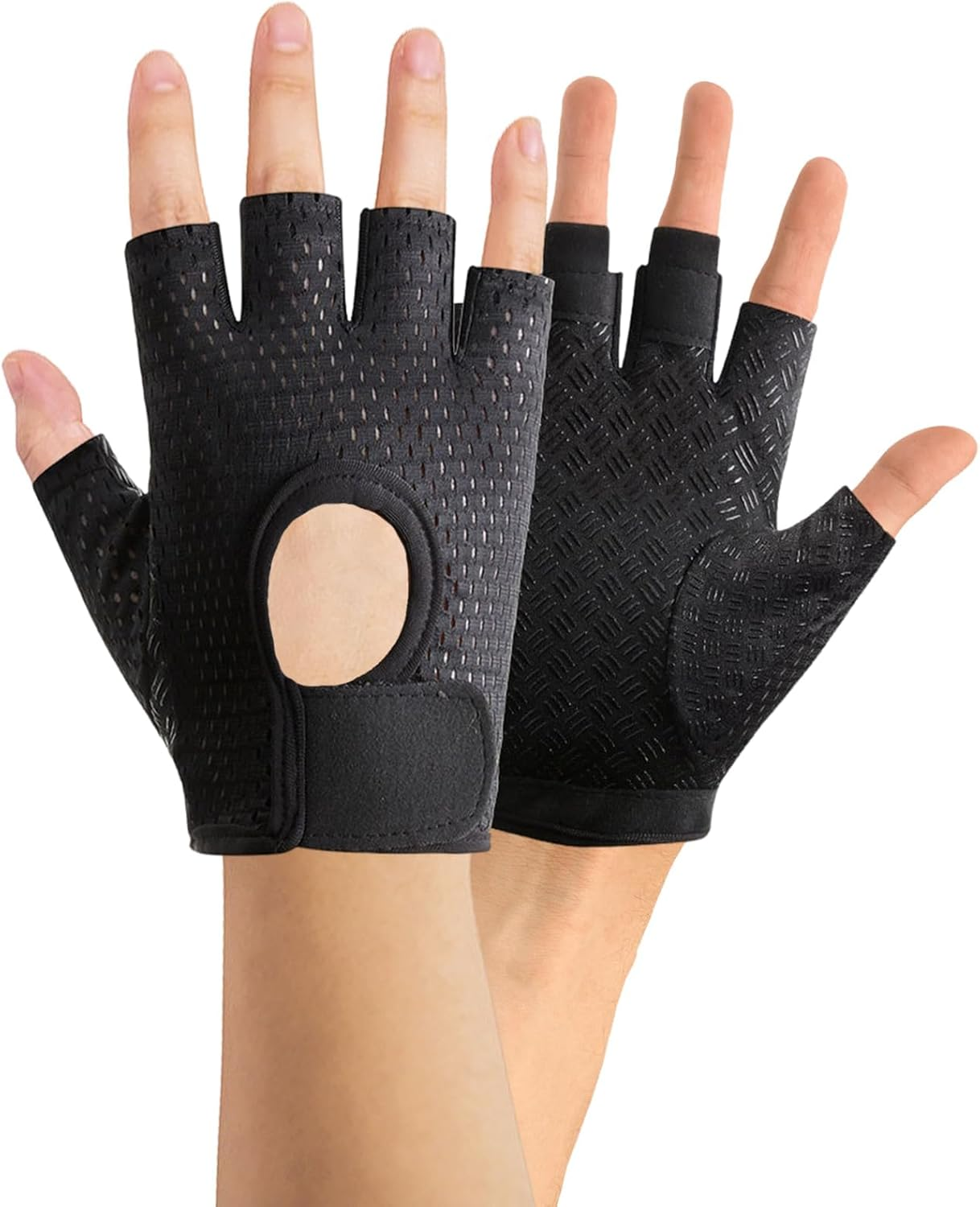 Gym Gloves Women Weight Lifting Gloves Women Workout Gloves Women Weightlifting Gloves for Women for Weightlifting Cycling Strength Training Fitness (Black) image number 3