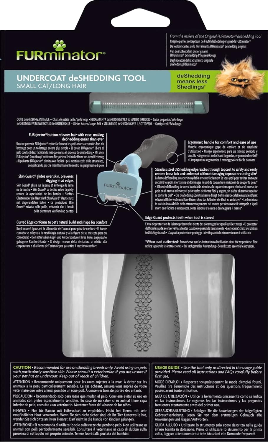 Furminator Undercoat Deshedding Tool for Small Long Hair Cats under 4.5 Kg image number 2