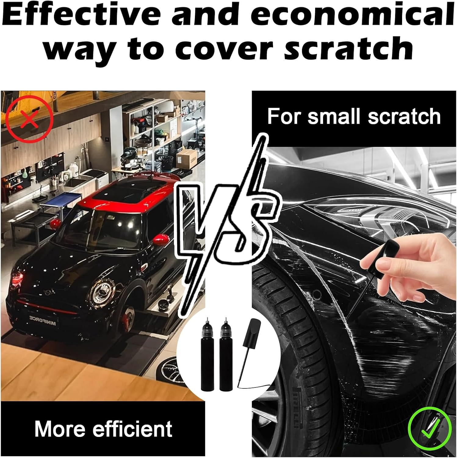 Jeyzuroa 2 Pack Car Scratch Remover Paint Pen, Quick and Easy Vehicle Scratch Repair Paint Fill Pen, Touch up Paint for Rims, Quick Scratch Repair Marker for SUV, Truck, RV, Minor Paint Damage（Black） image number 4