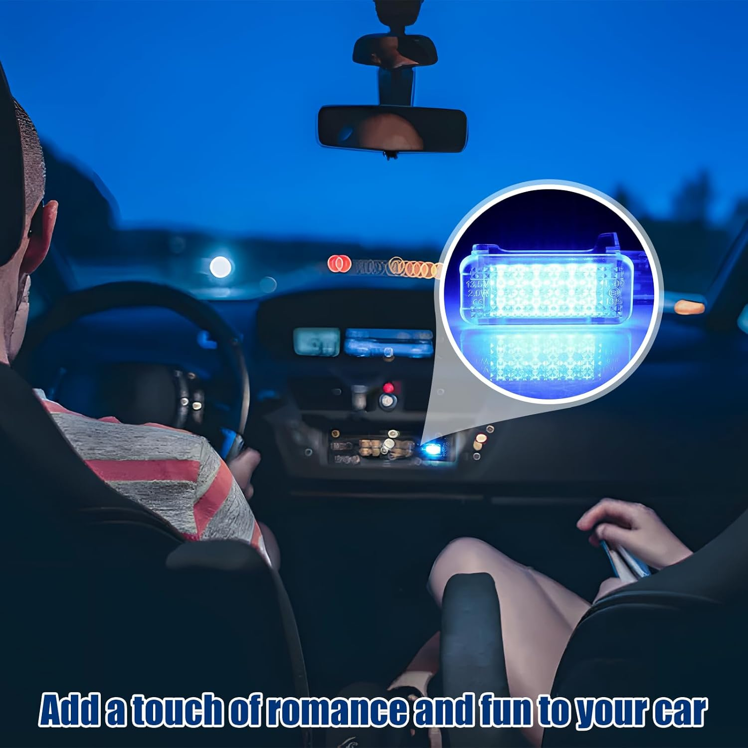 4 PCS USB LED Light, Automotive Interior Atmosphere Lamp, Car Mini USB Night Lights Decorative Light, Cool Car Interior Accessories Light for USB Interface(Blue) (Blue Light) image number 3