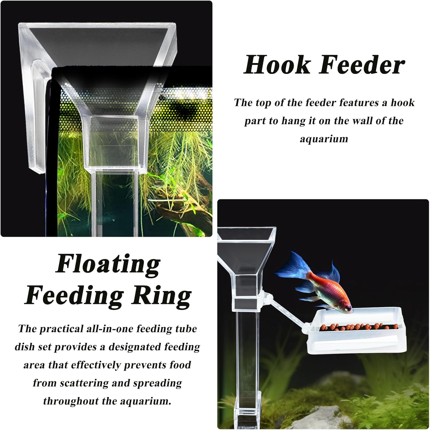 Aquarium Feeder Tube Set for Shrimp Feed Aquarium Feed Tube Kit Shrimp Feeder Bowl Set Pipe and Feed Bowl for Shrimp Food with Feeding Ring, Cleaning Brush image number 5