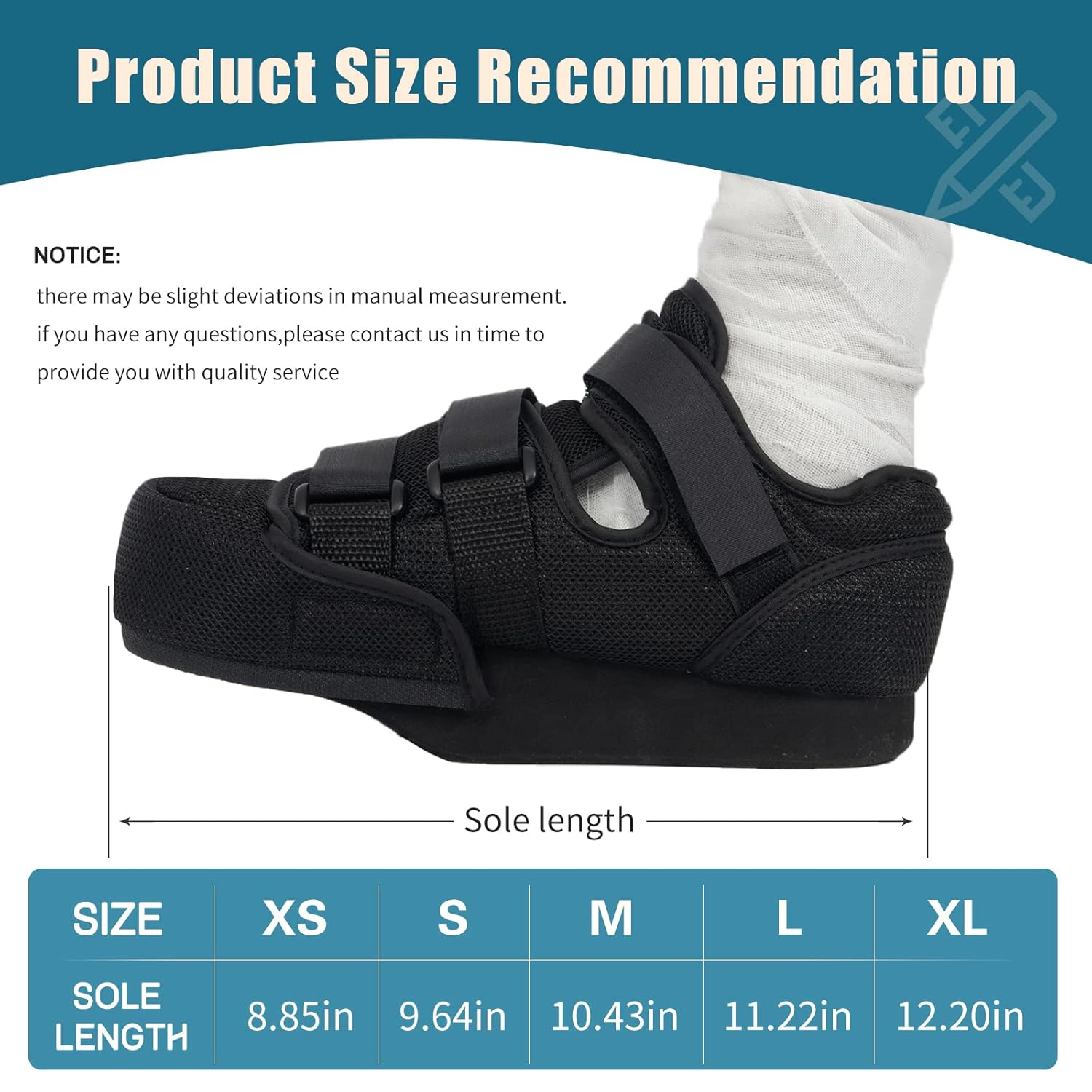 GHORTHOUD Forefoot Off-Loading Post Op Shoe Closed Toe Medical Walking Boot for Broken Toe Orthopedic Foot Brace for Post Bunion Hammertoe Surgery Brace (M) image number 4