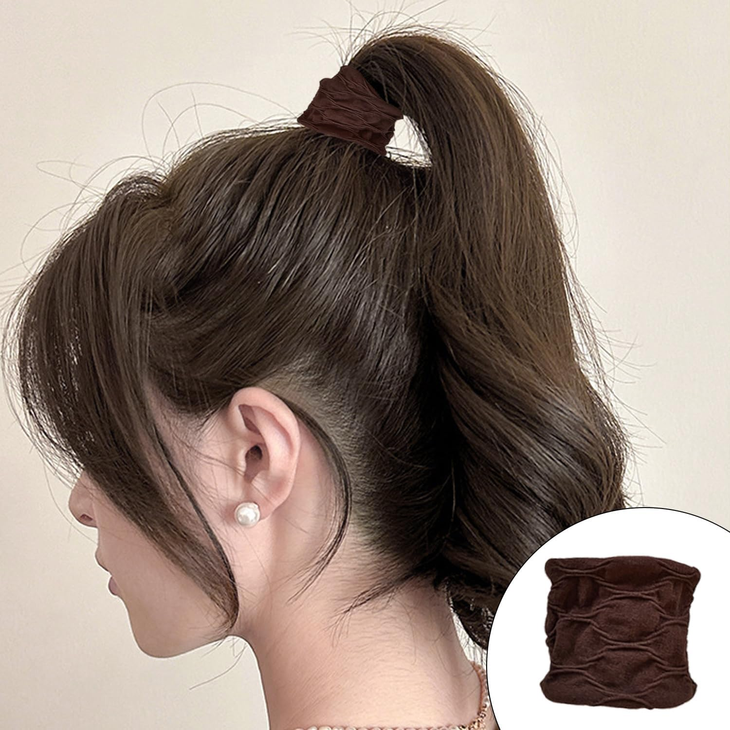 6 X Simple Headbands and 5 X Hair Rings, Non-Slip Plastic Headbands, Elastic Ponytail Hair Ropes, Tie up Hair Bands for Women, Hairstyle Decoration. image number 4