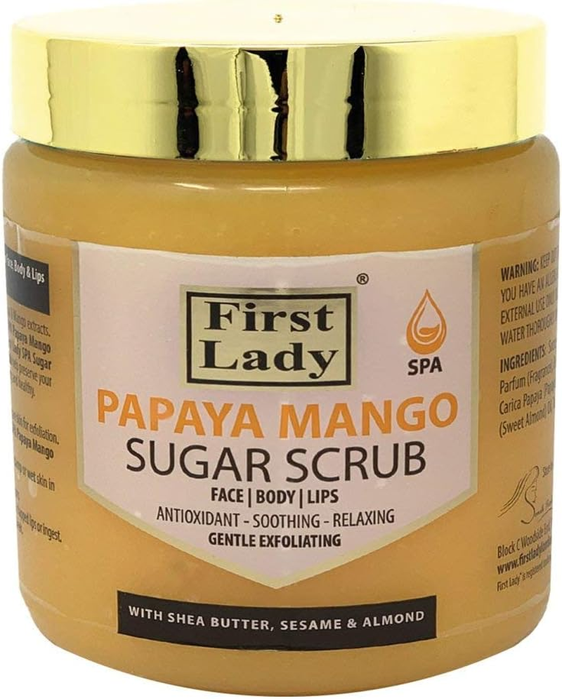 First Lady SPA Papaya Mango Sugar Scrub 500Ml for Face, Body & Lips