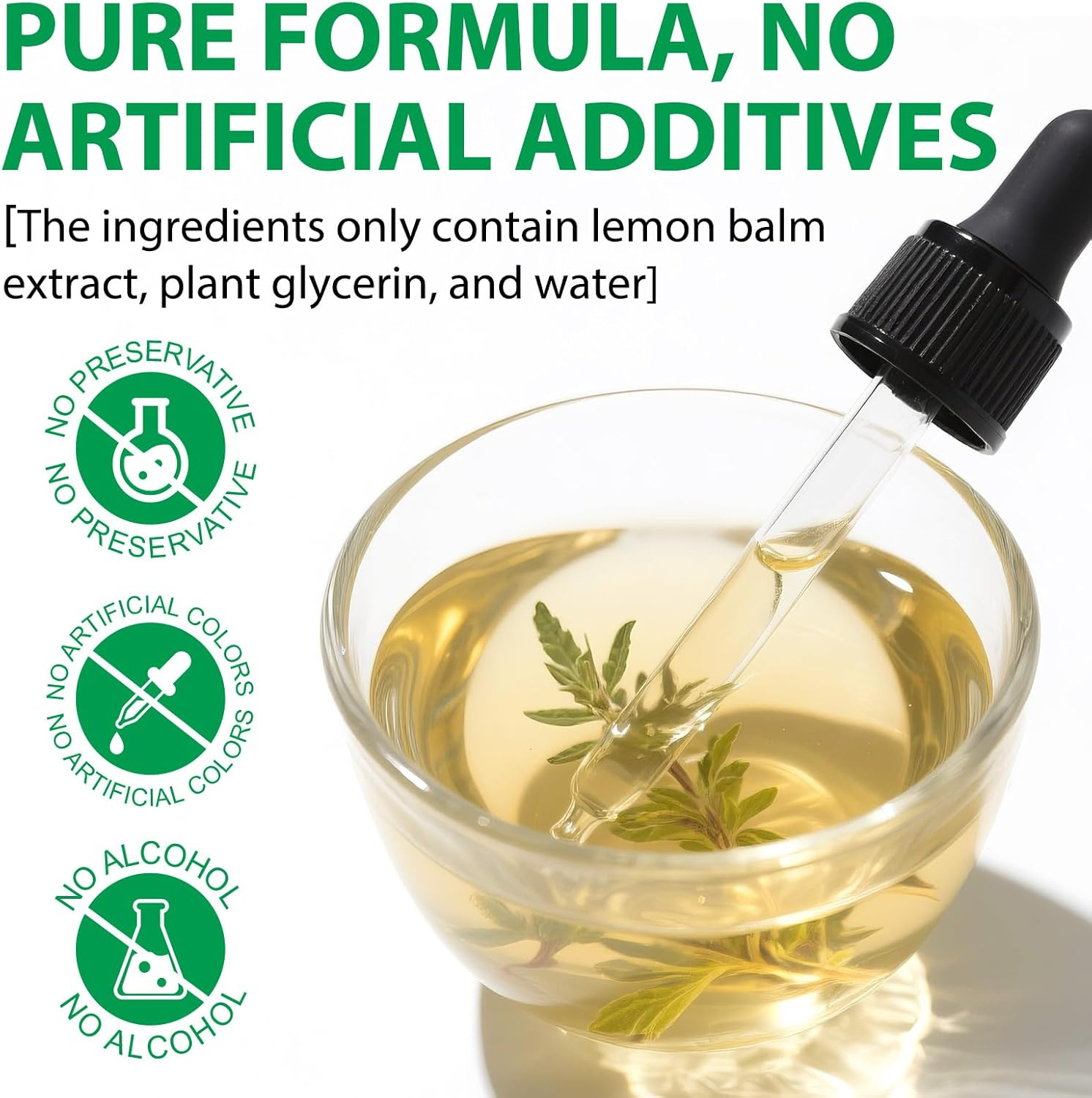 Organic Lemon Balm Liquid Extract 60Ml | Natural Lemon Balm Leaf Extract | Alcohol-Free Tincture | Vegan & Non-Gmo | Liquid Herbal Supplement for Daily Balance image number 2