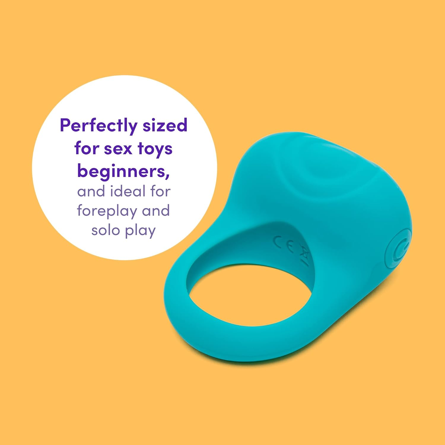 Lovehoney Ignite Vibrating Cock Ring - Stretchy Silicone Beginner Friendly 20 Function Penis Ring for Couples Sex - Rechargeable - Waterproof - Turquoise