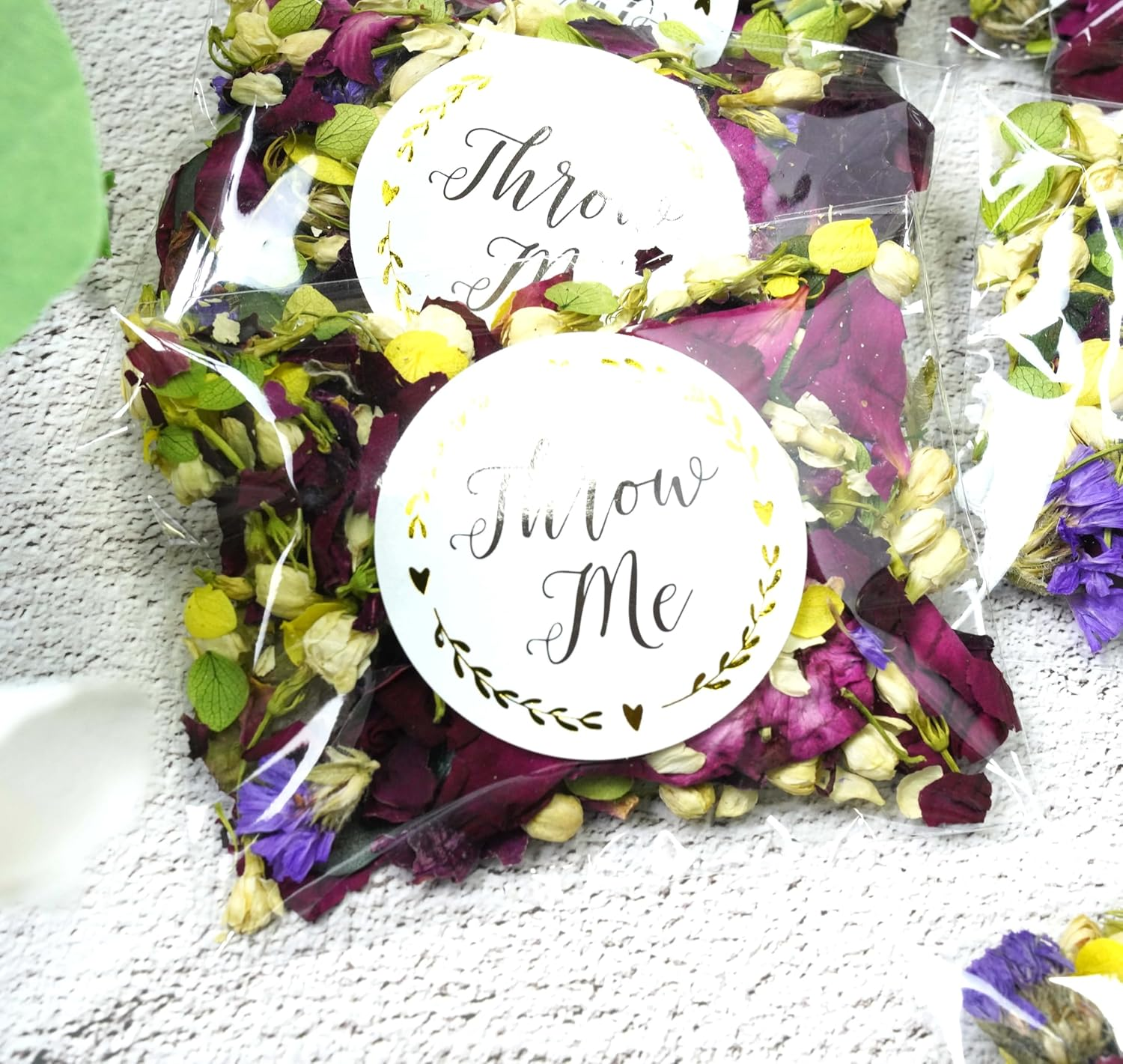 Rainbowpana 12 Pack Biodegradable Confetti, Dried Flower Petals, Biodegradable Flower Petals for Weddings, Wedding Confetti, Wedding Send off Ideas, Wedding Exit Ideas - Flower Petals image number 5