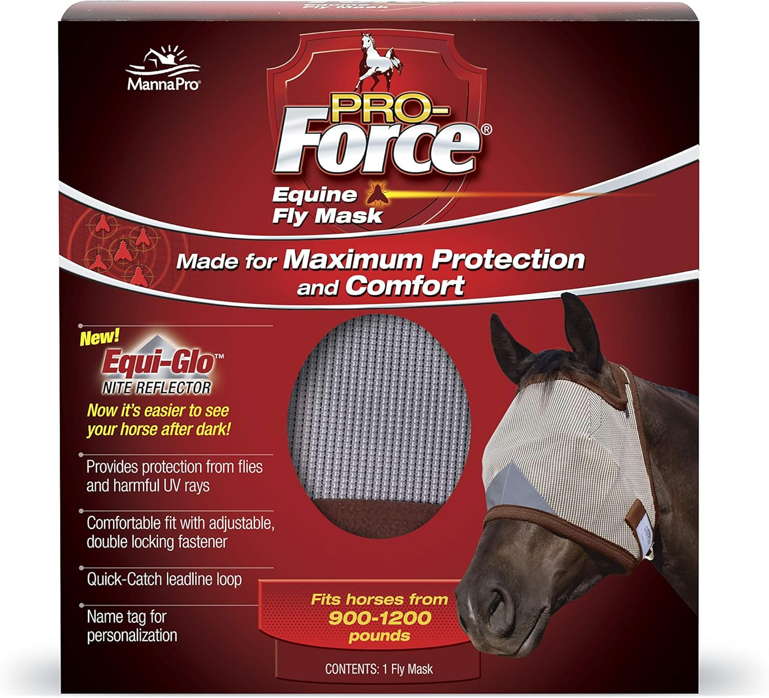 Pro-Force Equine Fly Mask | Horse Fly Mask with UV Protection | Adjustable Fit for Comfort | without Ears image number 4