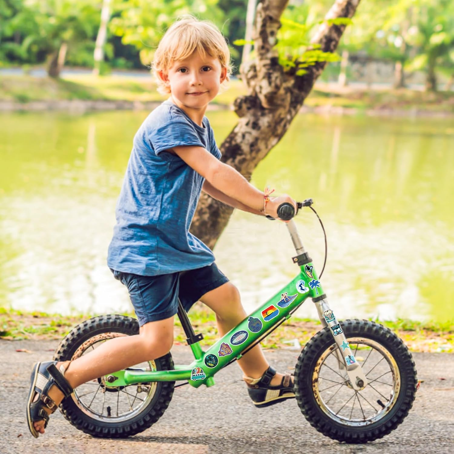 100PCS Surfing Stickers,Cute Surf Style Sport Vinyl Waterproof Decals for Water Bottle Laptop Birthday Gift Supplies