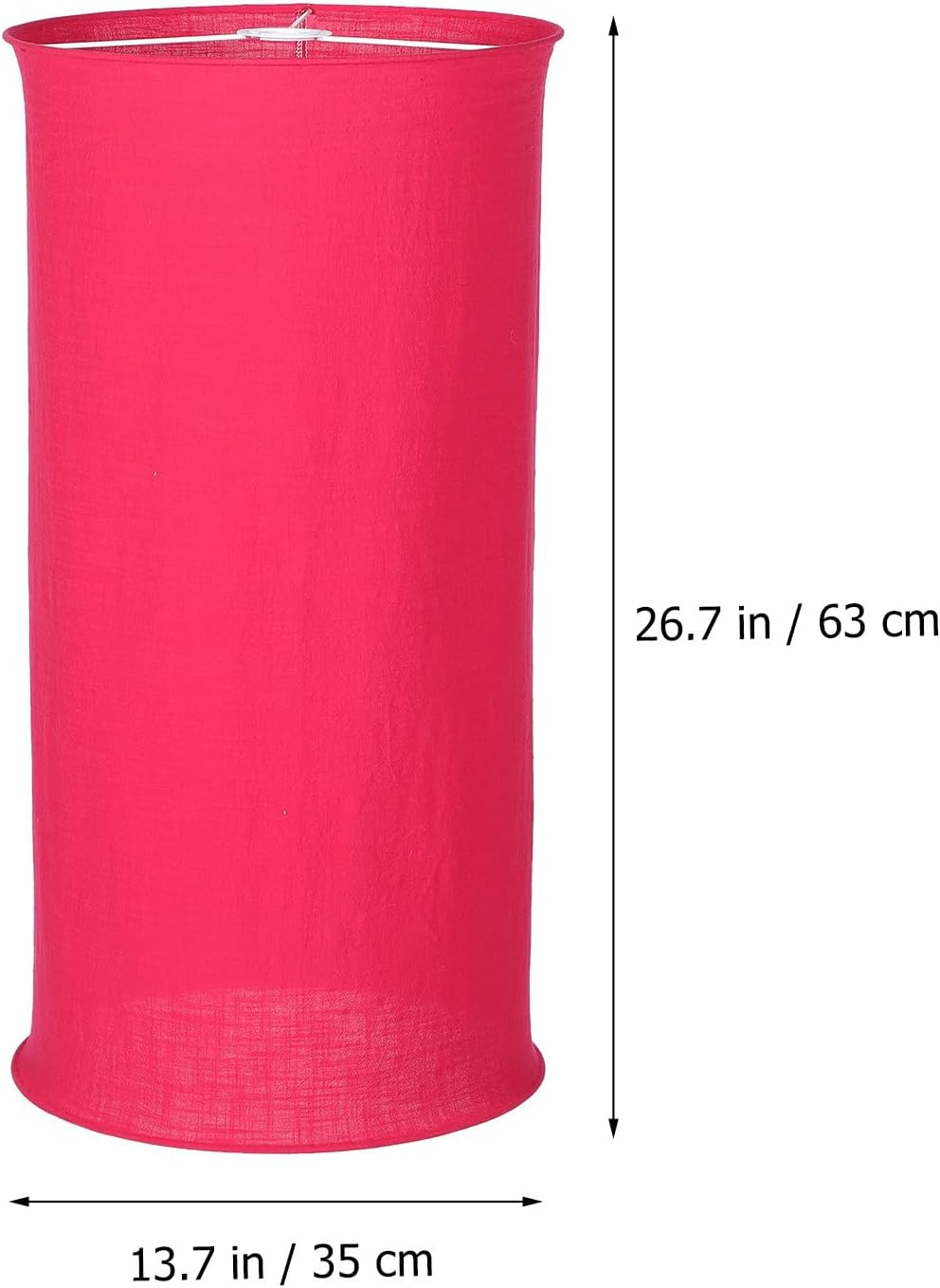 TOMETURE Foldable Red Fabric Pendant Lamp Shade E27 Clip-On Lampshade 35Cm for Modern Table and Ceiling Lamps in Living Room