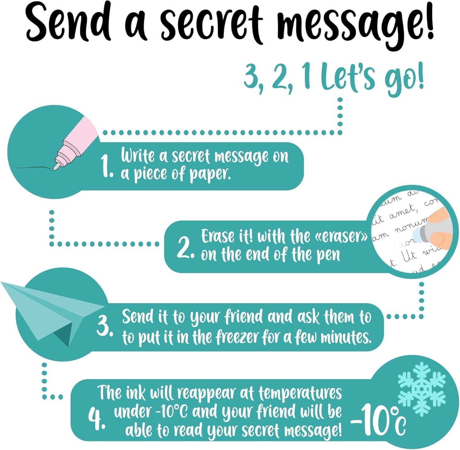 LEGAMI - Set of 10 Erasable Gel Pens with Thermosensitive Erase Ink, Range of Ink Colours & Barrel Designs, 0.7Mm Tip, Animal Designs image number 1