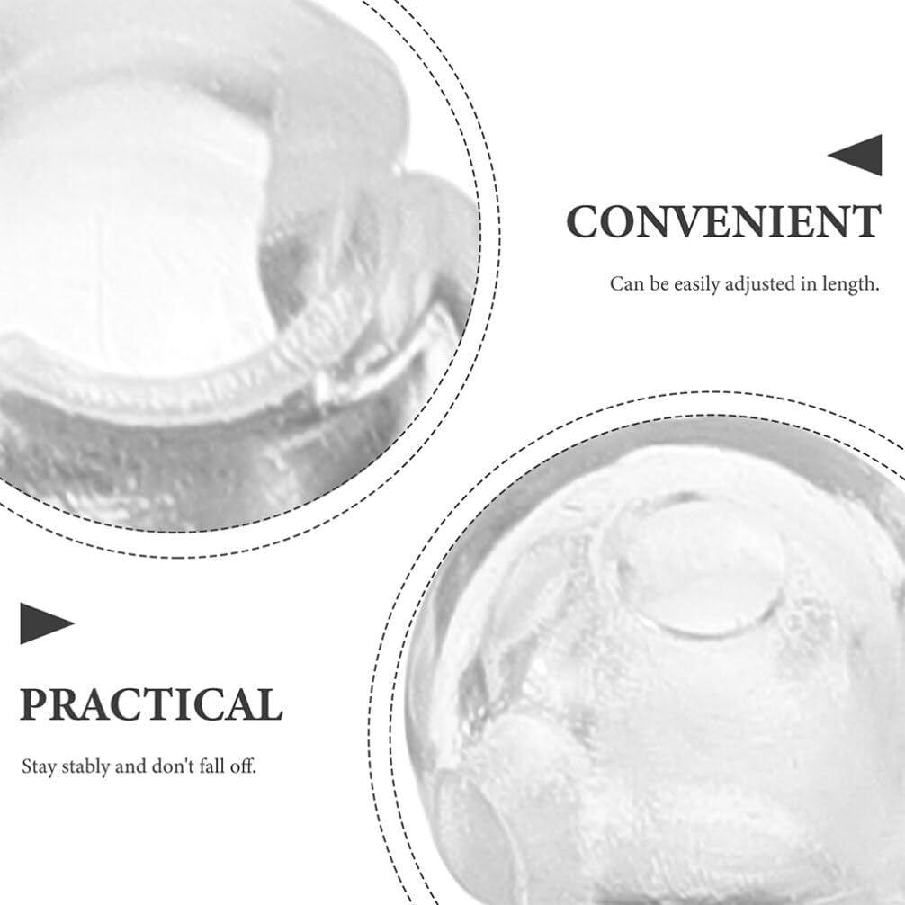 Luxshiny Beaded Chain Stop 25Pcs Clear Chain Crimp Stops for Beaded Chain, Blinds Bead Accessories 0.80X0.80X0.70Cm image number 1