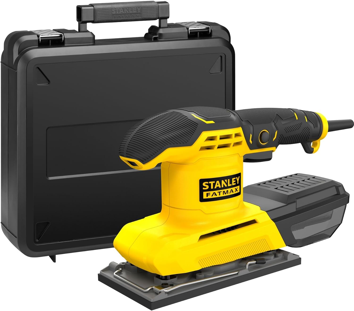 STANLEY FATMAX | 280W 1/3 Sheet Sander - up to 12,000RPM, Hook & Loop Platen, Dust Collection System