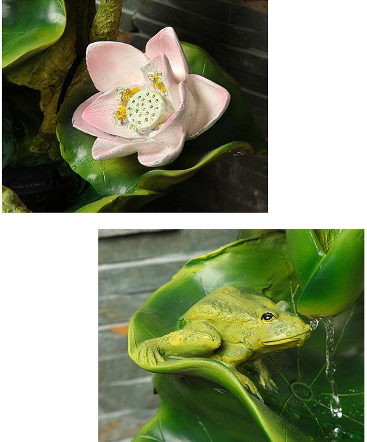 Outdoor Fountain Lotus Flowing Water Fountain, Floor Standing Ornaments, Circulating, for Office and Home D&eacute;cor image number 2