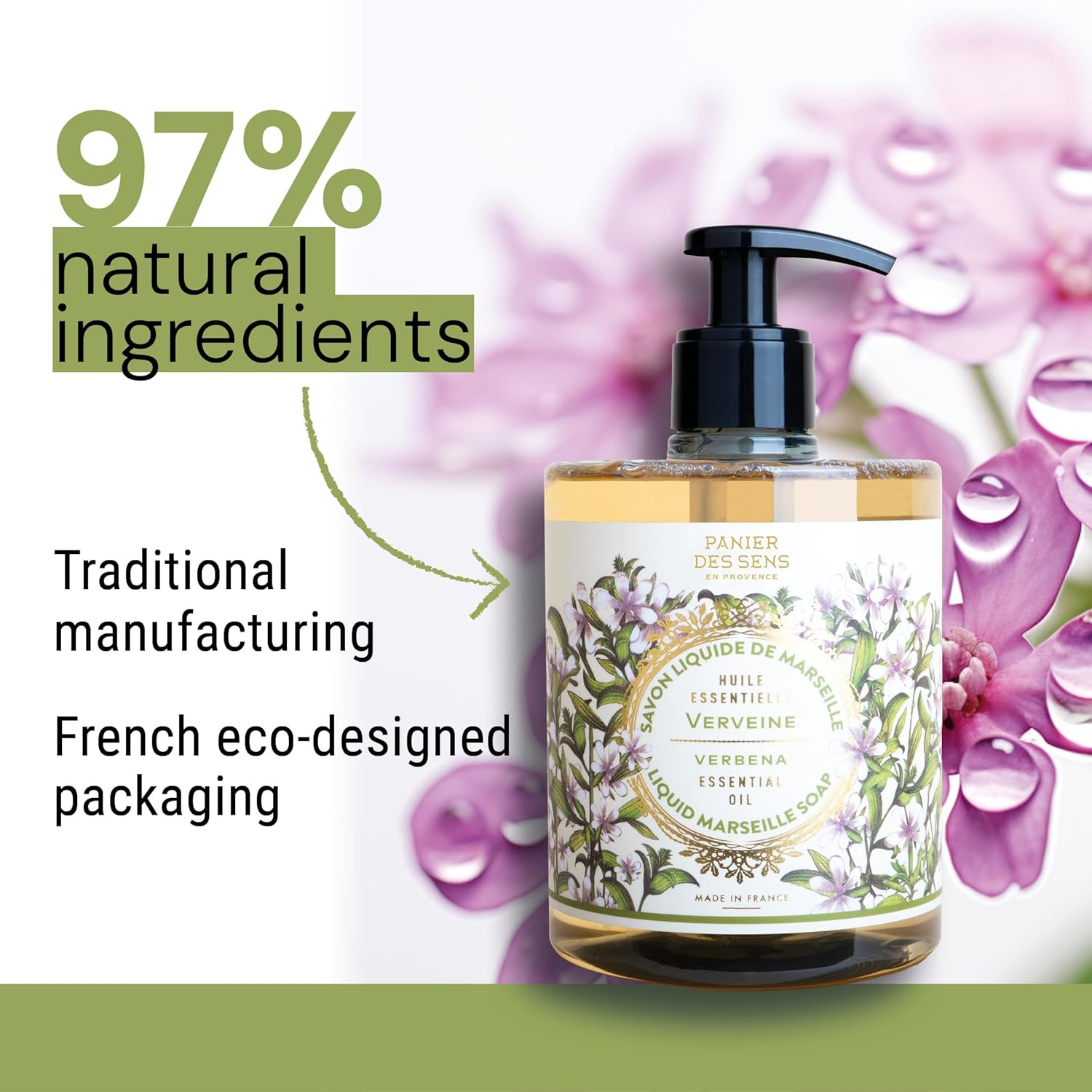 Panier Des Sens Liquid Marseille Soap Energising Verbena image number 5