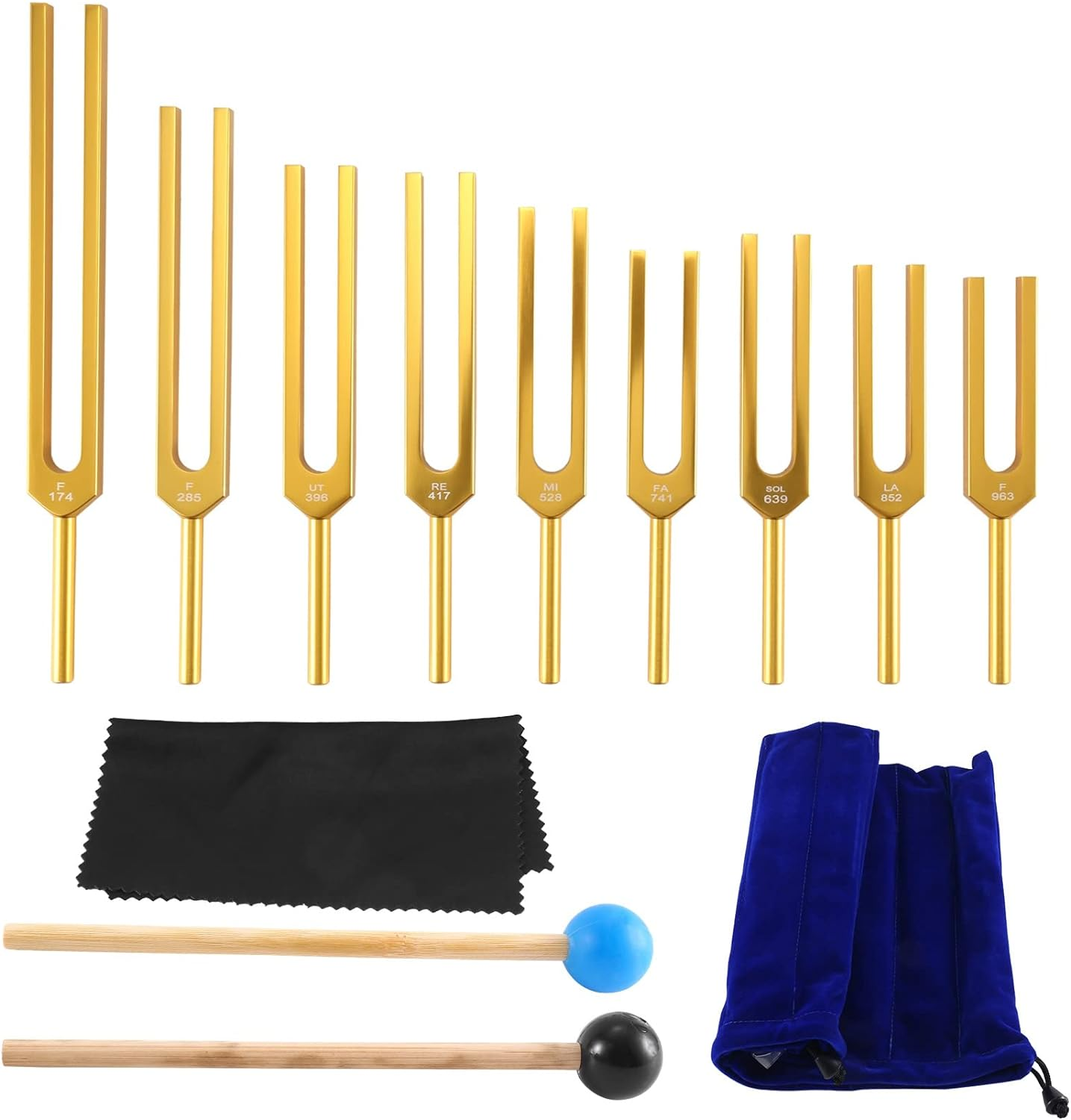 Spacesea Tuning Forks for Healing Set &ndash; 9 Chakra Frequencies 174Hz to 963Hz | Precision Aluminum Alloy | Meditation, Yoga, Sound Therapy, Energy Balancing Tools image number 6