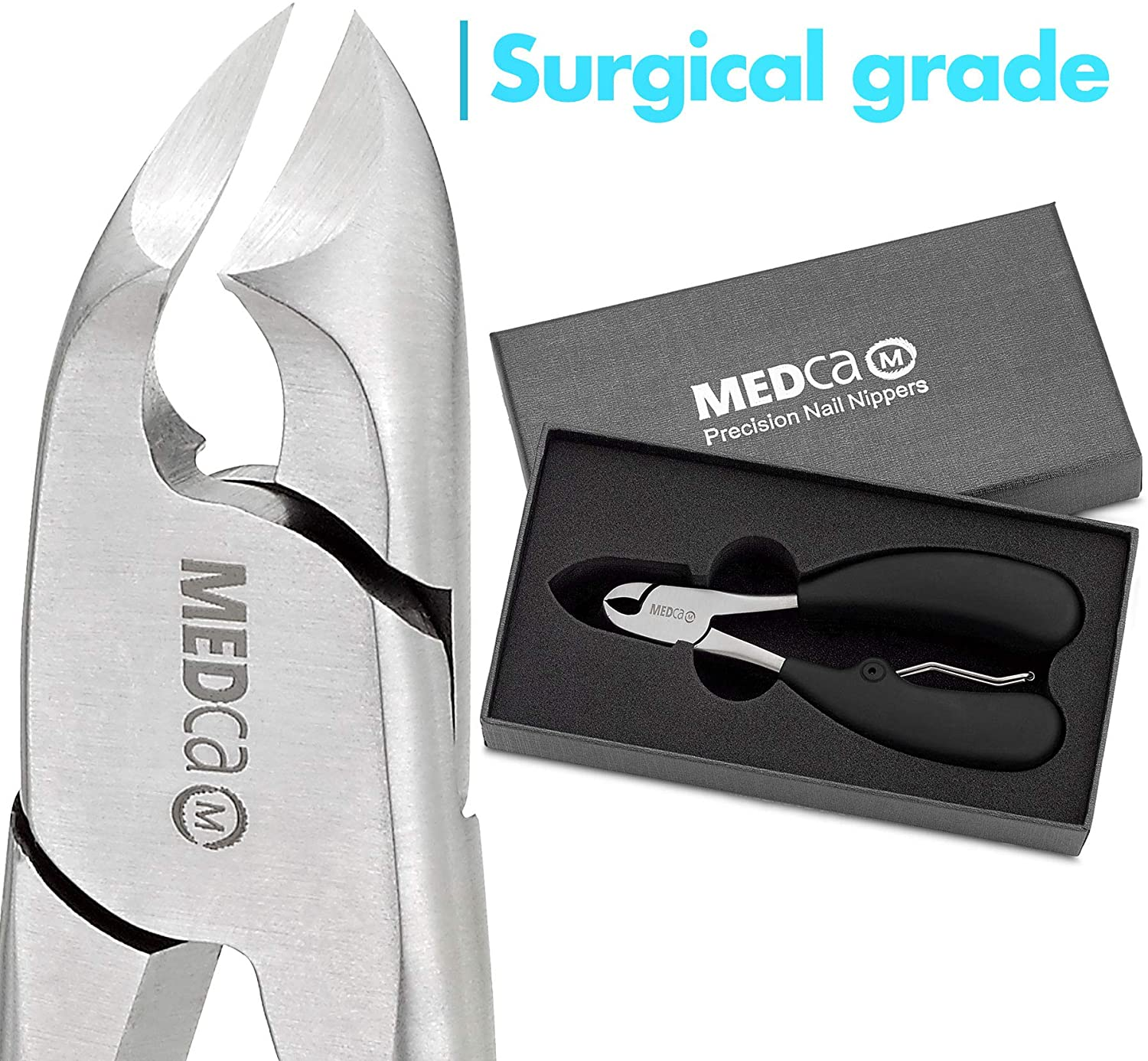 Precision Toenail Clipper Tool - Premium Ingrown Toenail Cuticle Remover Trimmer and Thick Toenails Nipper, Surgical Grade Stainless Steel Nail Foot Treatment for Grooming Nail Care, Pedicure Tools image number 2