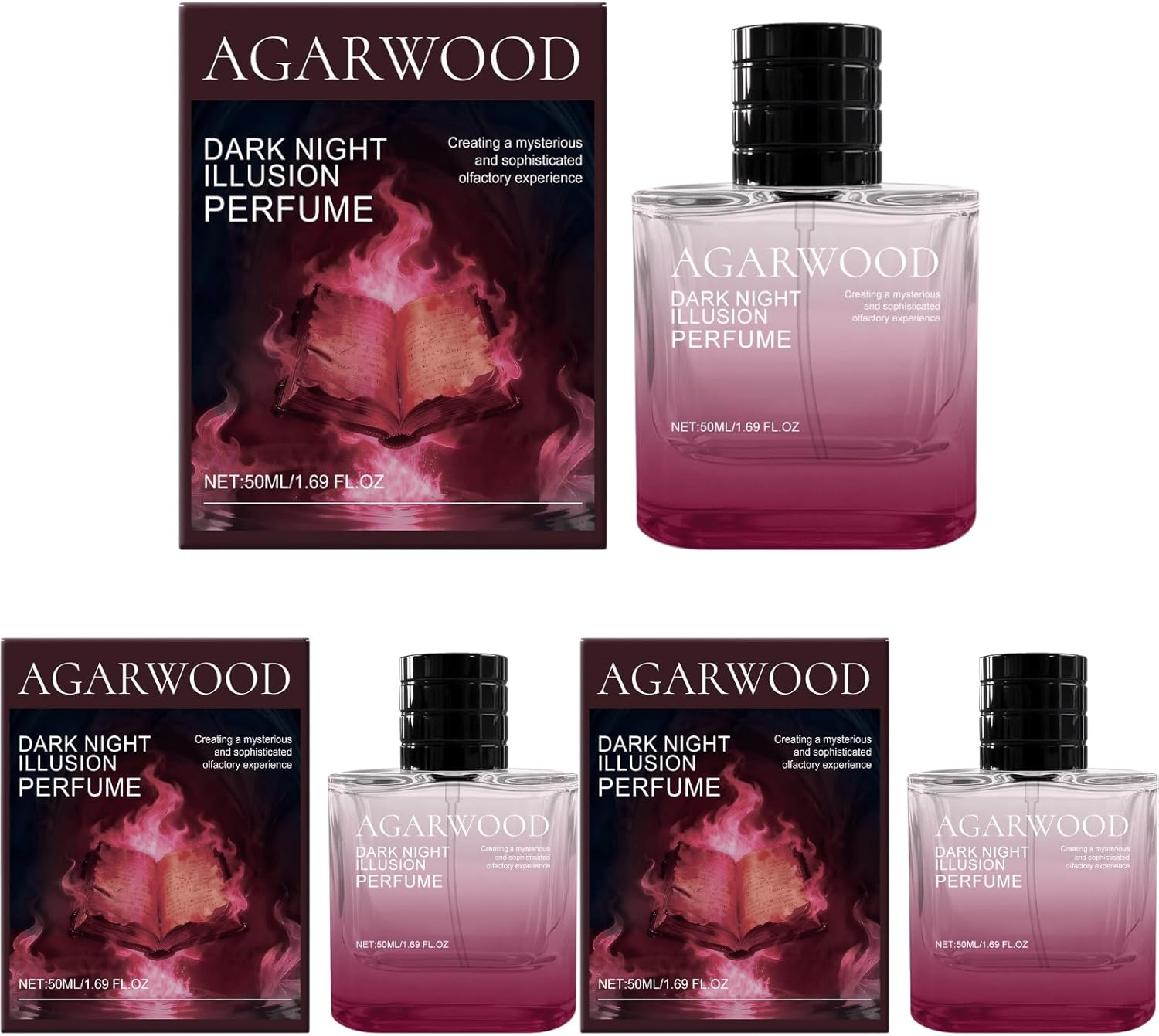 Dark Oud Eau De Parfum &ndash; Soft & Subtle Fragrance Mist for Daily Use, Light Aromatic Scent for Hair & Body (2Pcs)