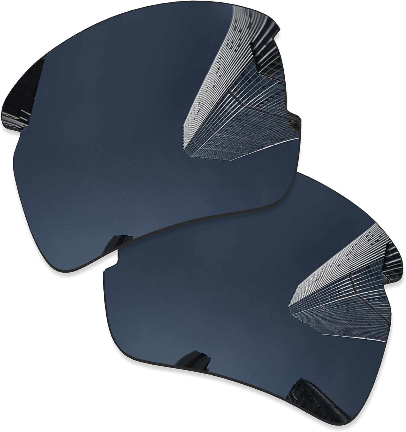 Combine8 Ploarized Replacement Lenses for Oakley Flak 2.0 XL OO9188 Sunglasses - Black + Ice Blue image number 6