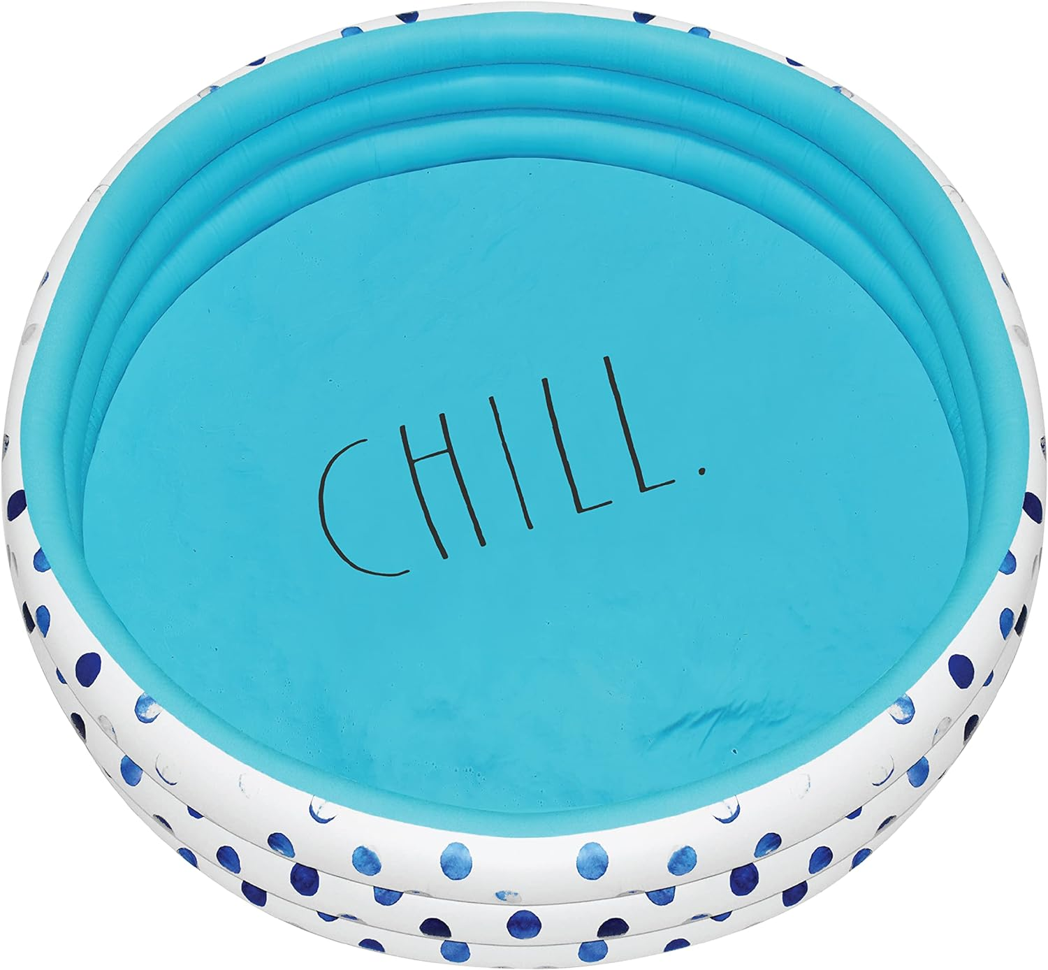 Rae-Dunn Indigo Polka Dot Inflatable Mini Pool - Chill 38012B