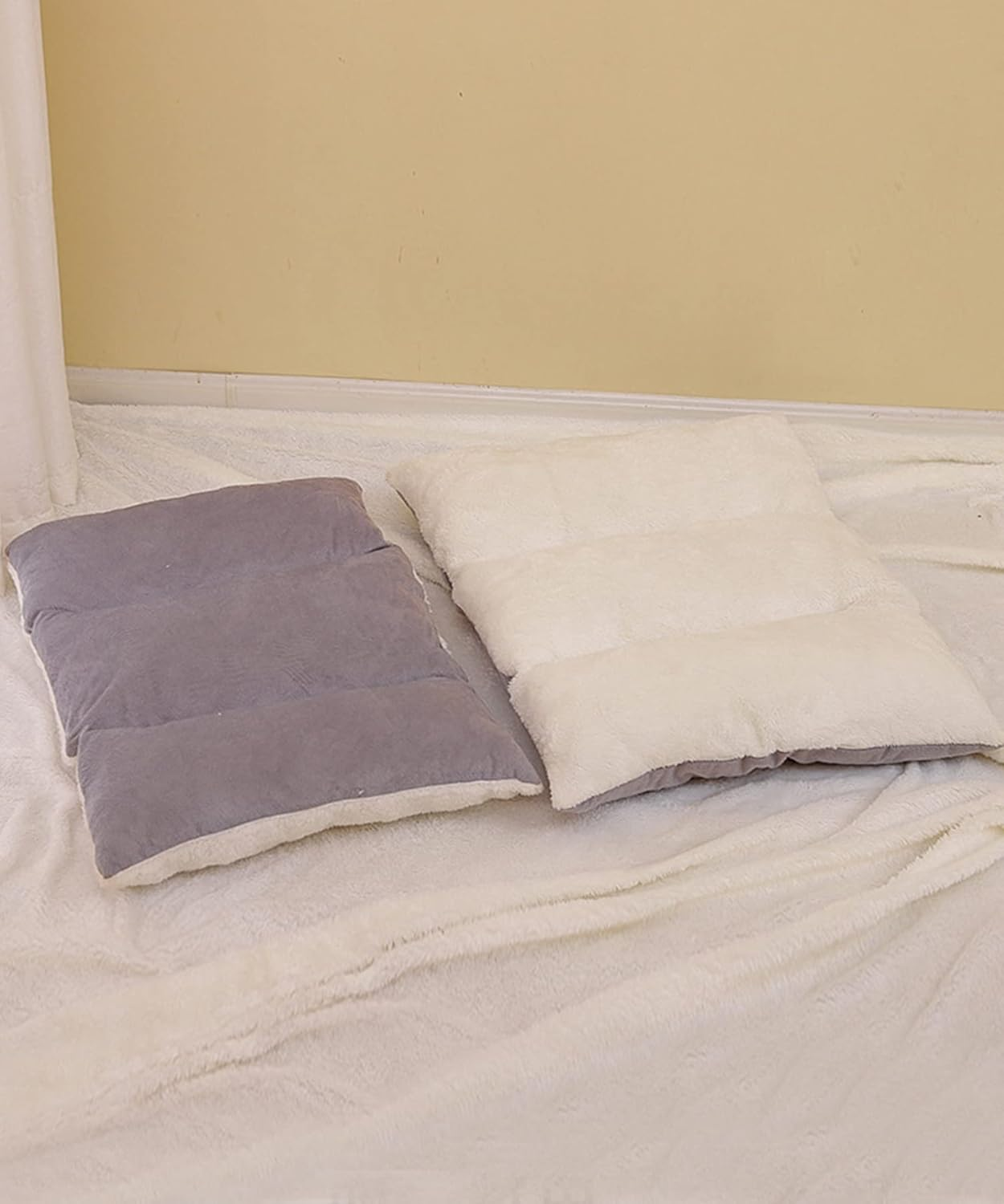 Pet Bed, for Cats and Dogs, Cats, Pet Bed, Stylish, Tent Shape, Fluffy, Pet Sofa, Cute, for Cats, Dogs, Mat, Soft, Fluffy, Choco, M image number 5