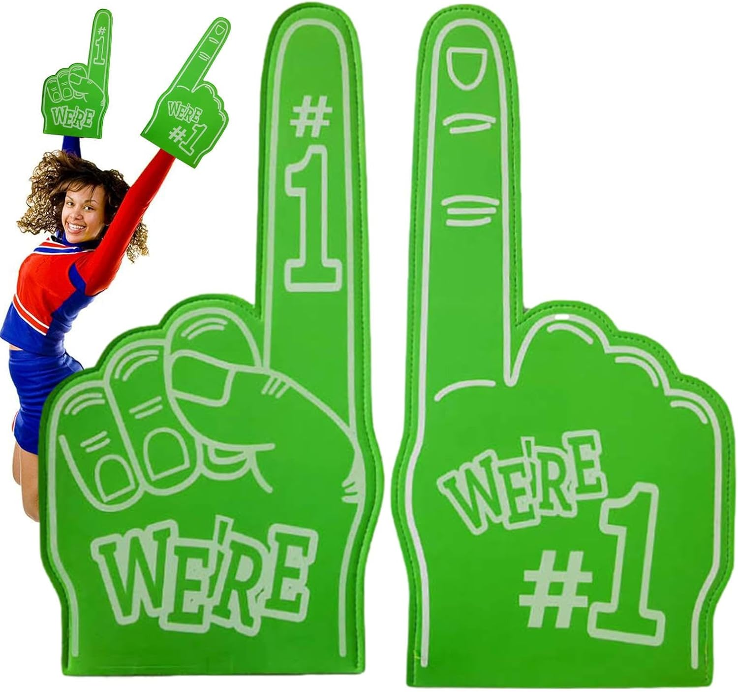 Giant Foam Finger, Gladiators Foam Finger, Cheerleading Foam Hands, Large Foam Hand Number 1 for Games, Stadium, Events, Cheerleading Cheering