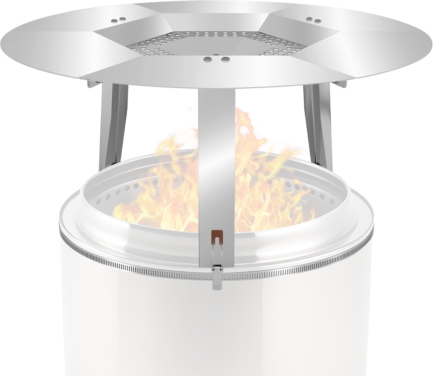 Heat Deflector Fit for Solo Stove Ranger 15", 304 Stainless Steel Heat Diffuser for Ranger Fire Pit with Grill Gloves & Fix Hoop, Capture and Redirect Warmth, Camping Accessory image number 6