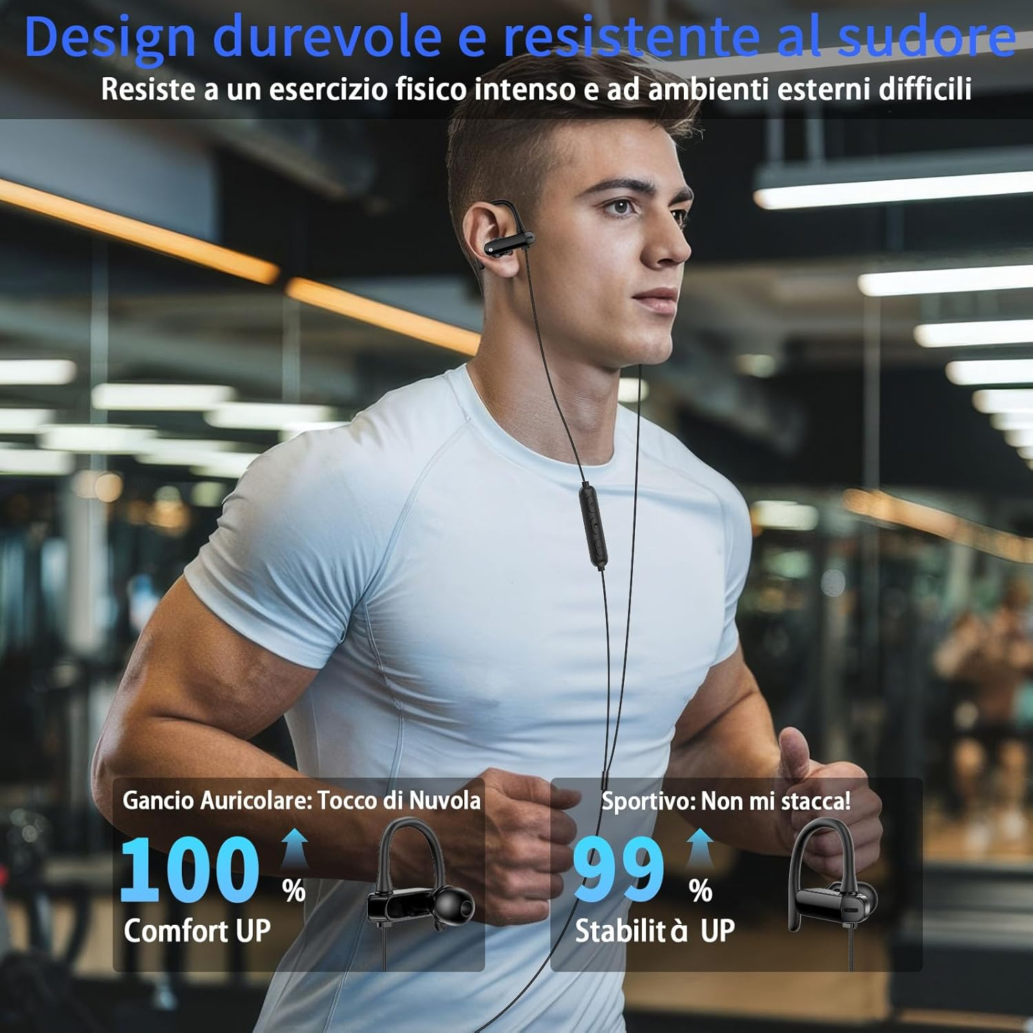 USB C Headphones with Ear Hooks, Microphone & Volume Control, Hifi Sound Headphones, USB C with Cable for Samsung Galaxy S25 Ultra S24 S23 A56 A16 Iphone 16 15 Pro Pixel 9 8 Headphones for Office image number 5