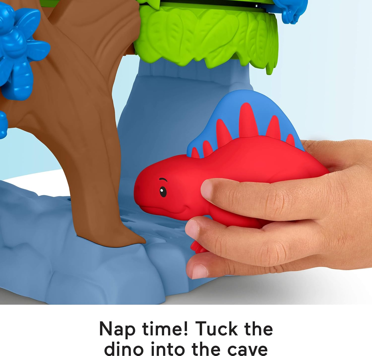 Fisher-Price Little People Toddler Toy Dinosaur Hatch & Slide Playset with 2 Figures for Preschool Pretend Play Kids Ages 1+ Years image number 4