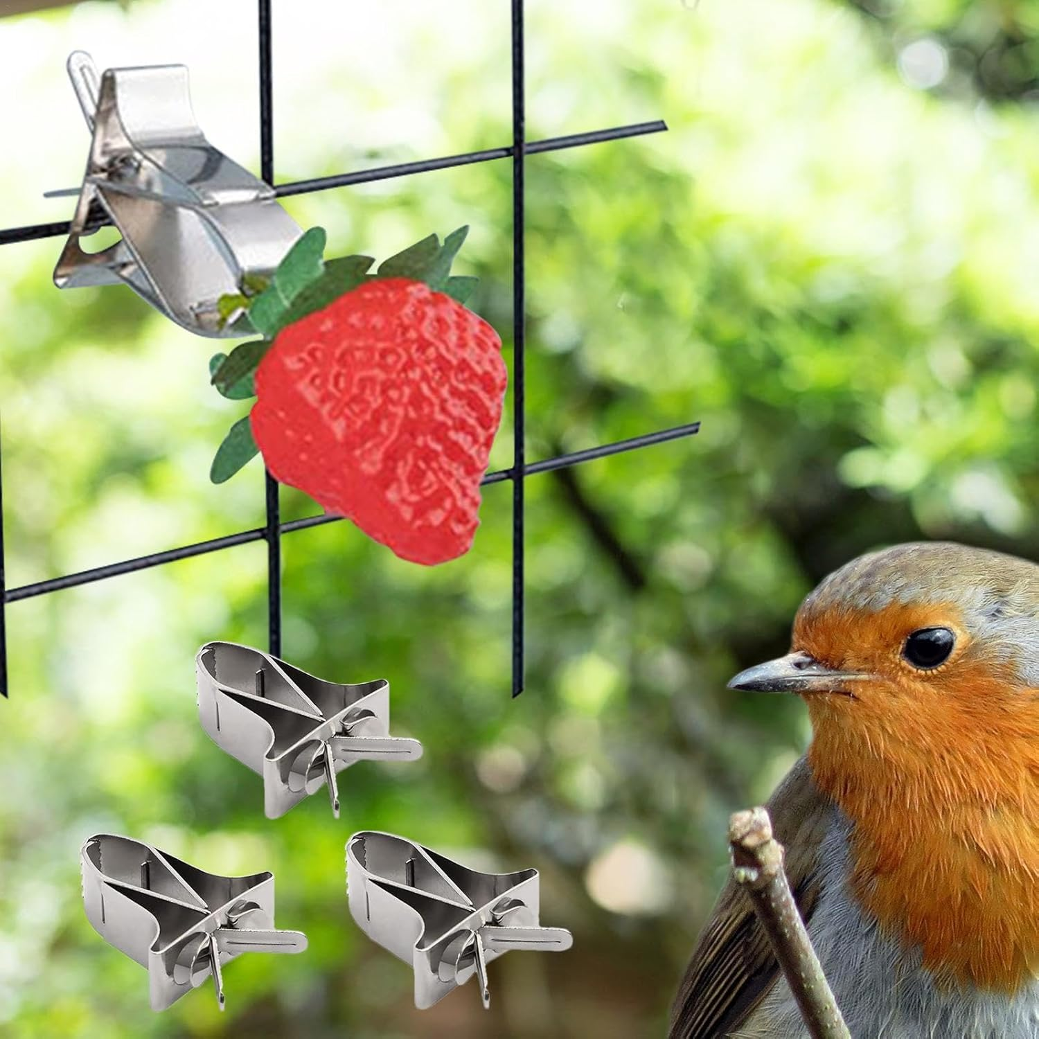 Bird Cage Food Holder, Parakeet Feeder Food Holder, Fruit Fork, Fruit Vegetable Skewer, Small Animal Feeders Stainless Steel for Parrots, Cockatiel, Budgie image number 3