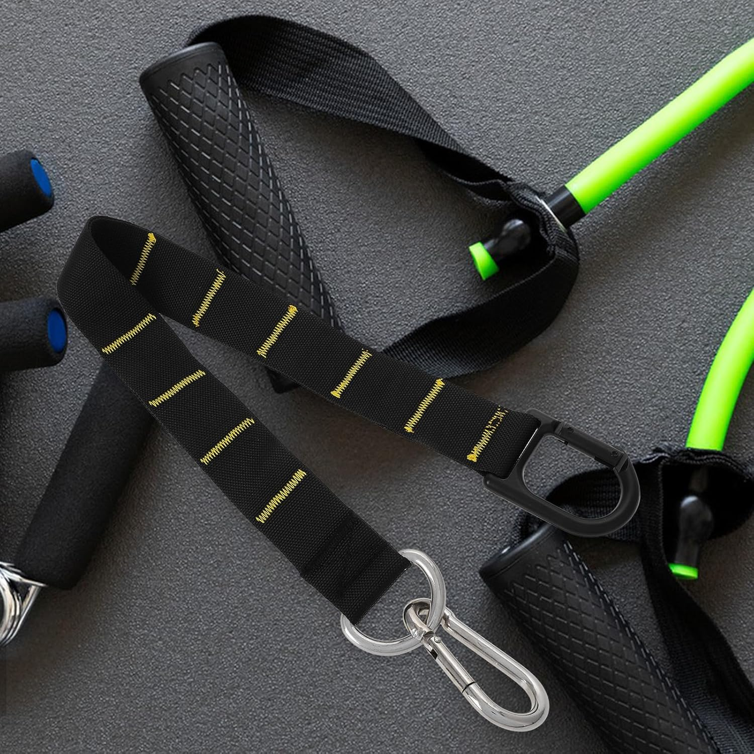 Gogogmee Adjustable Sled Pulling Belt Strap with Spring Hook, Weighted Sled Training Harness for Endurance and Speed Training, Rope Anchor Strap Fitness Pull Harness for Gym and Outdoor Use image number 4