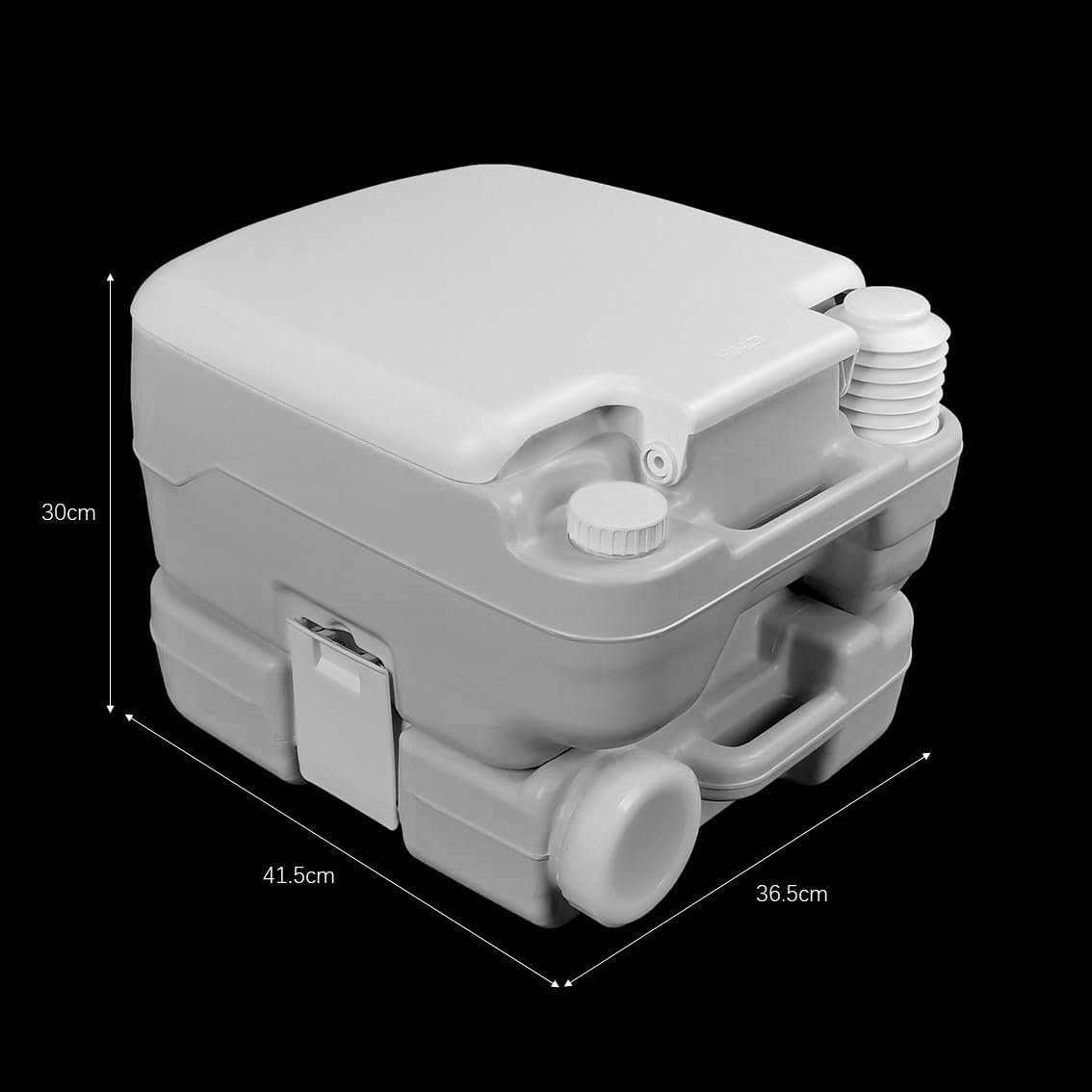 LEDON Portable Camping Toilet 10L with Flush Tank &ndash; Porta Potty for Outdoor Travel, RV, Caravan, Boat & Emergency Use &ndash; Lightweight Leak-Proof Commode with 12L Fresh Water Tank & Press Pump Flush image number 3