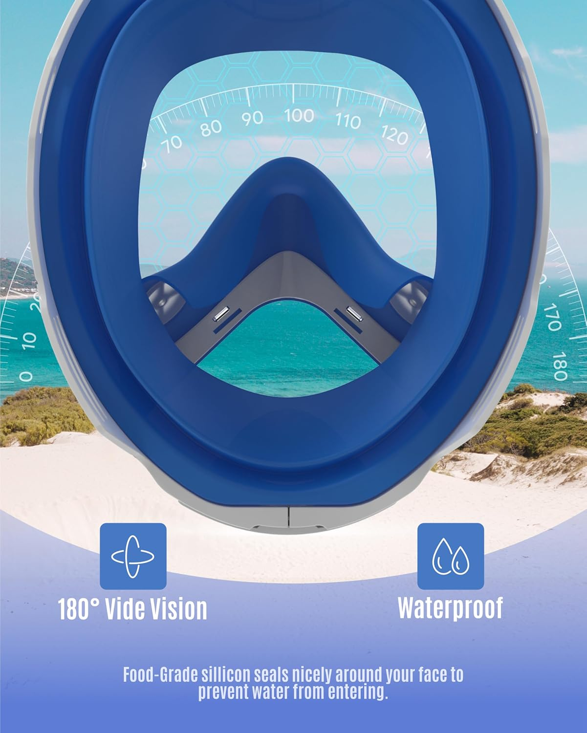 G2RISE Full Face Snorkell Mask Snorkel Set Kids image number 1