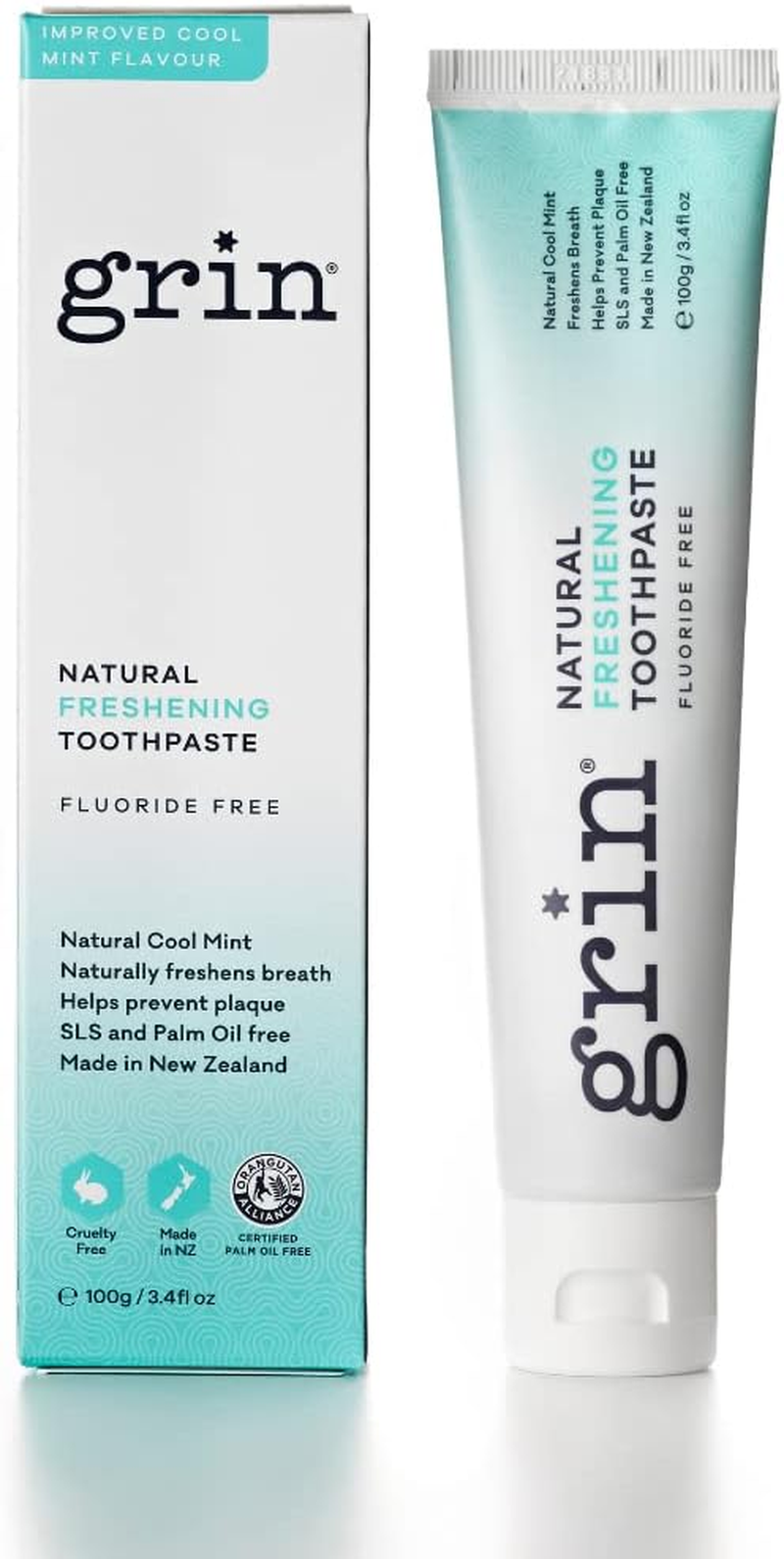 Grin Cool Mint Toothpaste 100 G, 100 Grams image number 2